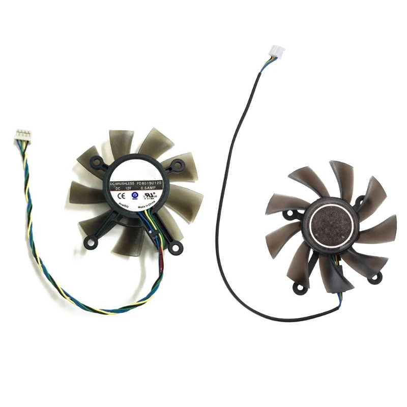 

75MM FD8015U12S DC12V 0.5AMP 4PIN Cooler Fan For ASUS GTX 560 GTX550Ti HD7850 Graphics Video Card Cooling Fans Dropship