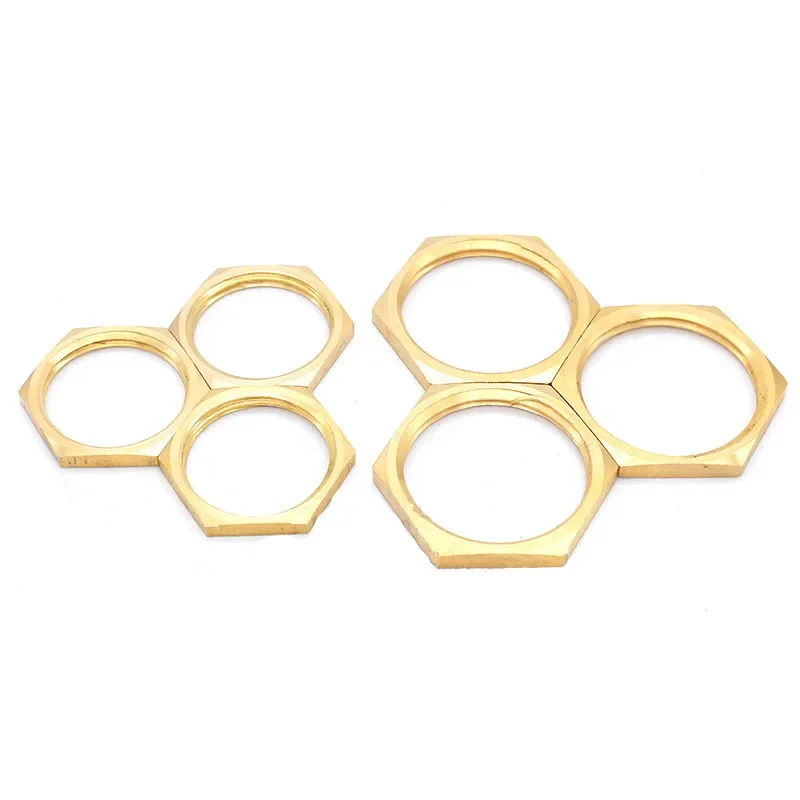 Pipe Fitting Water Pipe Fitting Hose Pipe Fitting Brass Hex Lock Nuts Pipe Fitting M10 M12 1/8" 1/4" 3/8" 1/2" 3/4" 1" BSP Female Thread Hexagonal shank cap