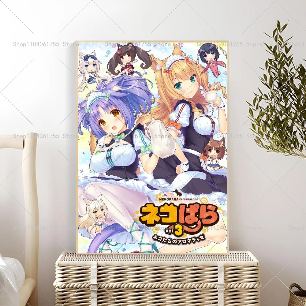 1PC Nekopara Anime Klassische Anime Poster Selbst-klebe Kunst Wasserdichte Papier Aufkleber Kaffee Haus Bar Zimmer Wand Dekor – Detail 12