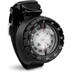 Professional Waterproof Digital Underwater Diving Compass - Luminous Navigator for Swimming and Outdoor Adventures (Up to 50m Depth) (Black)