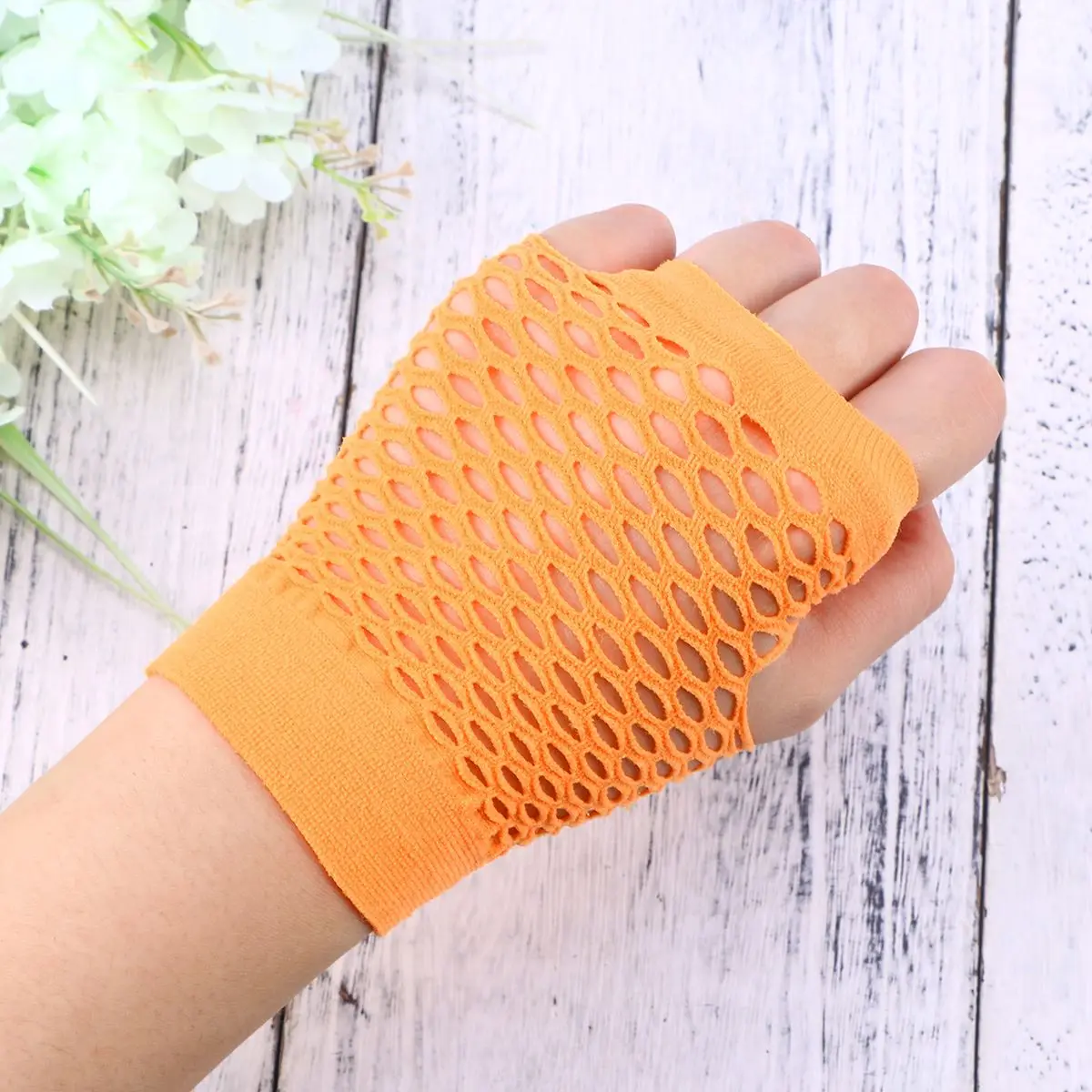 80 'S Headband Children Gloves Retro Decor Neon Earrings Fishnet Party Costumes Nightclub Wedding Performance Black Gloves