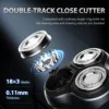 Sejoy 2 in 1 Electric Rotary Shavers 5W Razor Rechargeable Hair Trimmer Type-C 3D Floating Blade Washable Shaving Beard Machine 2