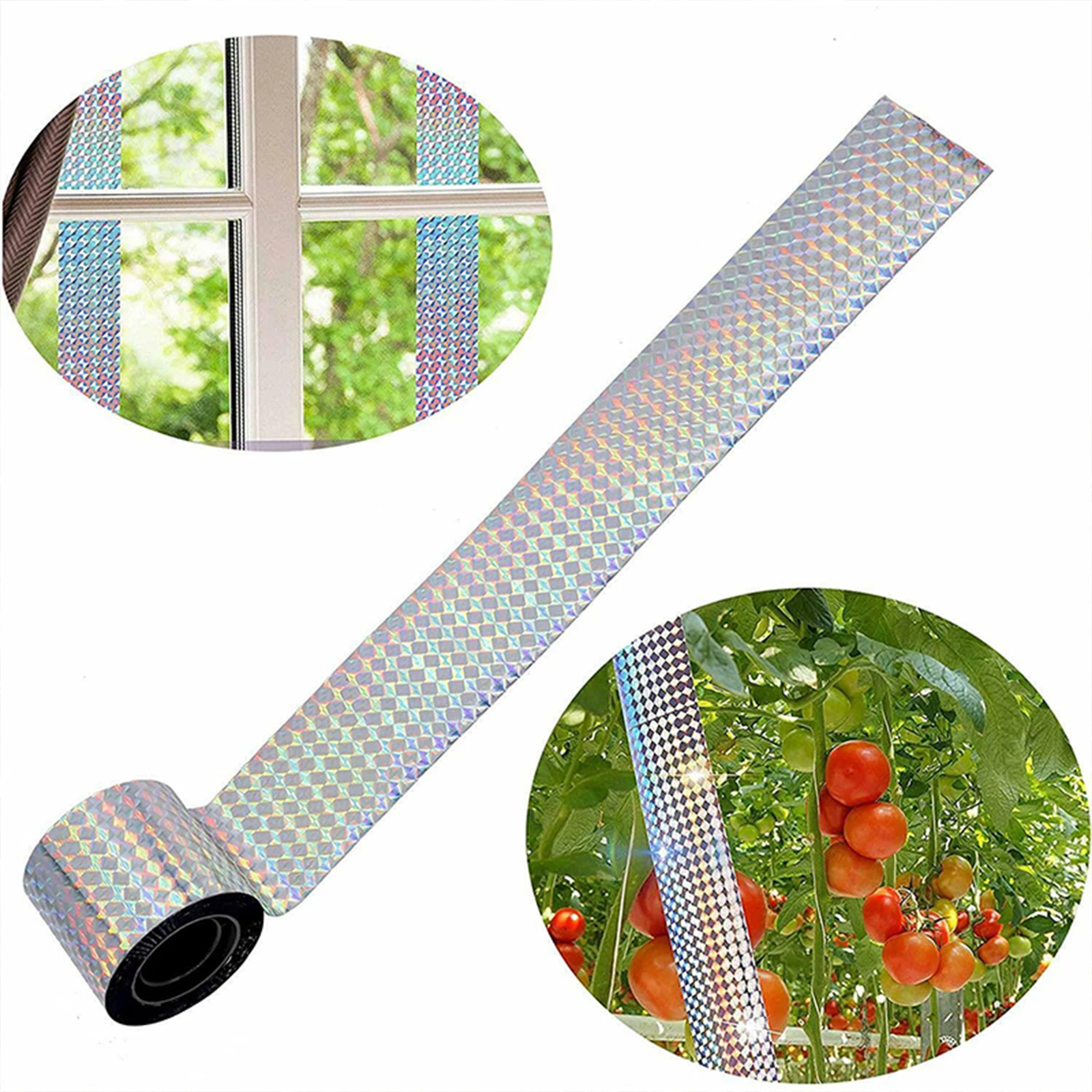 80M Bird Repellent Scare Tape Repeller Ribbon Humane Scarer Pigeons Duck Fox 1pcs bird repellent tape