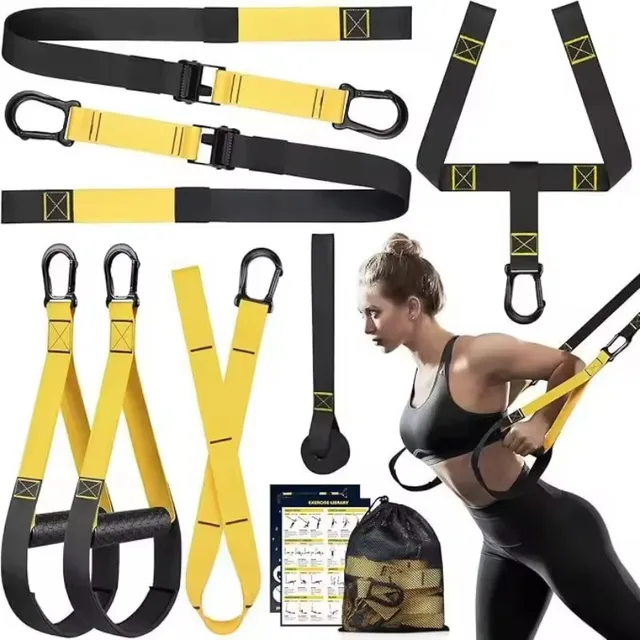 P3-Trx Suspension Training Belt Home Fitness Tension Band Tension Rope Resistance Band Suspension Training System Gym Equipment