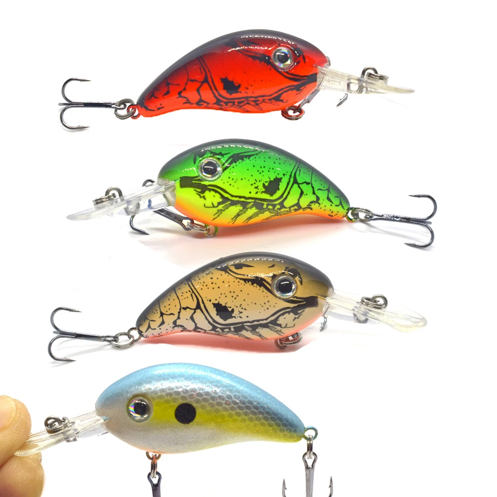 43mm 5.3g Crappie Crankbaits Shallow Diving Square Bill Crankbaits