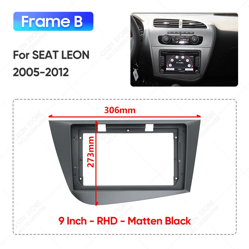 Geloo Autoradioblende Doppel DIN Radiorahmen Für Seat Leon 2005-2012 Stereo Radio Panel Mount Kit - View #14
