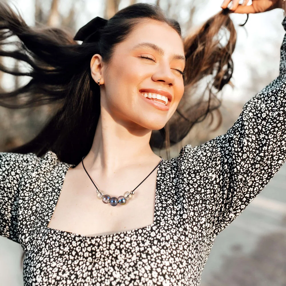 Kissitty 100Pcs Mixed Color Electroplate Transparent Glass European Beads Large Hole Beads For Bracelet Necklace Jewelry Making