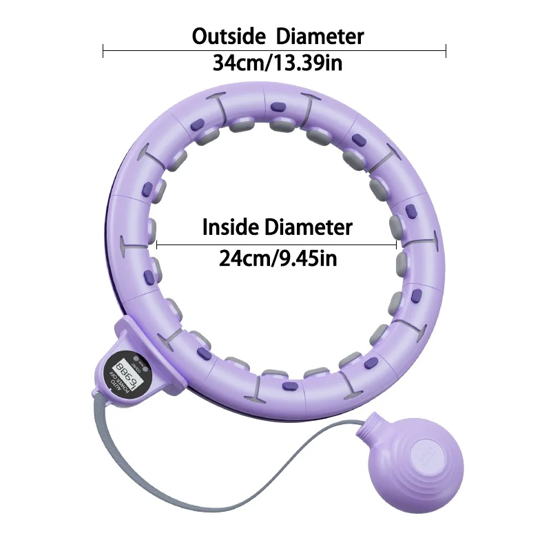 Intelligent Hoops Waist Tightening and Beauty Tool With Detachable Counting Fitness Specific Weight-bearing Exercise Hoop fitness hoop