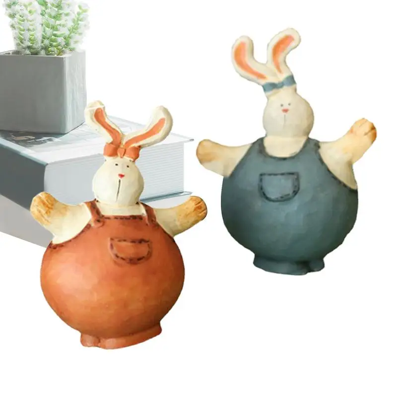 Easter Bunny Figure 1 Paio Statua Vintage Bunny Rabbit Holiday Decor Easter Bunny Ornament For Tv Stand Tavolo Da Pranzo Scaffale