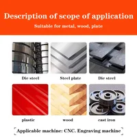 Fraise Cnc en aluminium de moulin de coupe d'extrémité de rayon de carbure pour les fraises d'usinage CNC d'acier au tungstène en métal 5