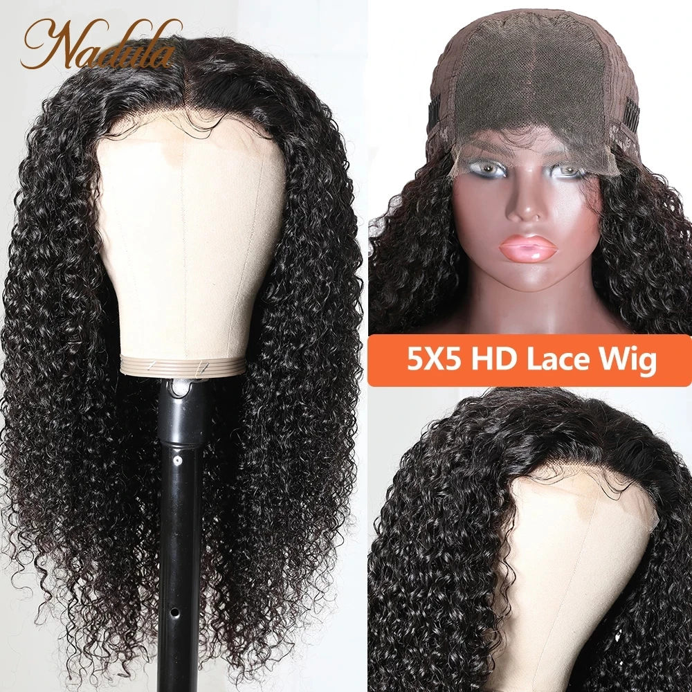 Nadula Curly Hair 13x4 Lace Front Wig 5x5 HD Lace Closure Wig Skin Melt Invisible Pre Plucked With Babyhair 100% Human Hair