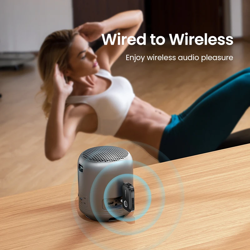 UGREEN Bluetooth Car Receiver Adapter 3.5mm AUX Jacks for Car Speakers Audio Music Receiver Hands Free Bluetooth 5.3 Adapter