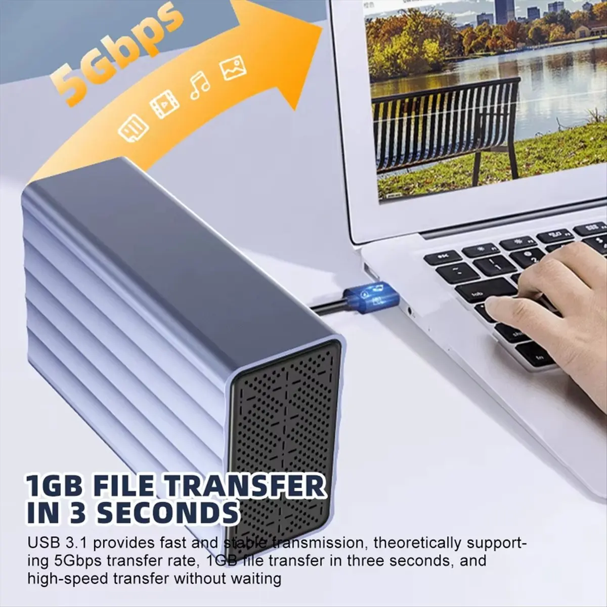A40I 듀얼 베이 HDD/SSD 케이스 2.5/3.5인치 외장형 하드 드라이브 인클로저(PC 42TB EU 플러그용 기능 포함)