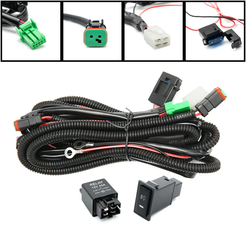 Deutsch Dt Dtp On/Off Switch Cablaggio Fusibile Relè Kit Per Toyota Truck Tercel T100 Supra Van Mr2 Starlet Lexus Es Lx Rx