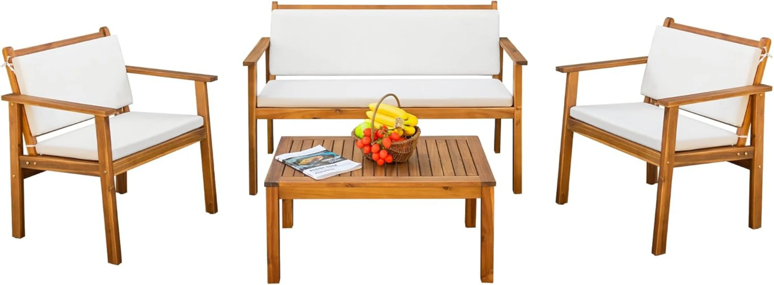 Ljustra Acacia Wood Outdoor Sofa Set