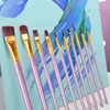 Professional Paint Brush Set - 10 Synthetic Nylon Brushes for Acrylic, Oil and Watercolor Painting 1