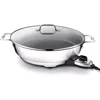 Electrics Stainless Steel and Nonstick Surface Skillet 7 Quart 1800 Watts Temp Control, Cookware, Pots and Pans 1