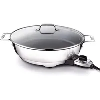 Electrics Stainless Steel and Nonstick Surface Skillet 7 Quart 1800 Watts Temp Control, Cookware, Pots and Pans 1