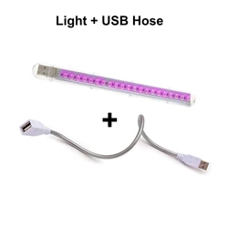 Enhanced Portable Full Spectrum LED Plant Grow Light for Indoor Greenhouse and Hydroponic Gardening (Light with Hose)