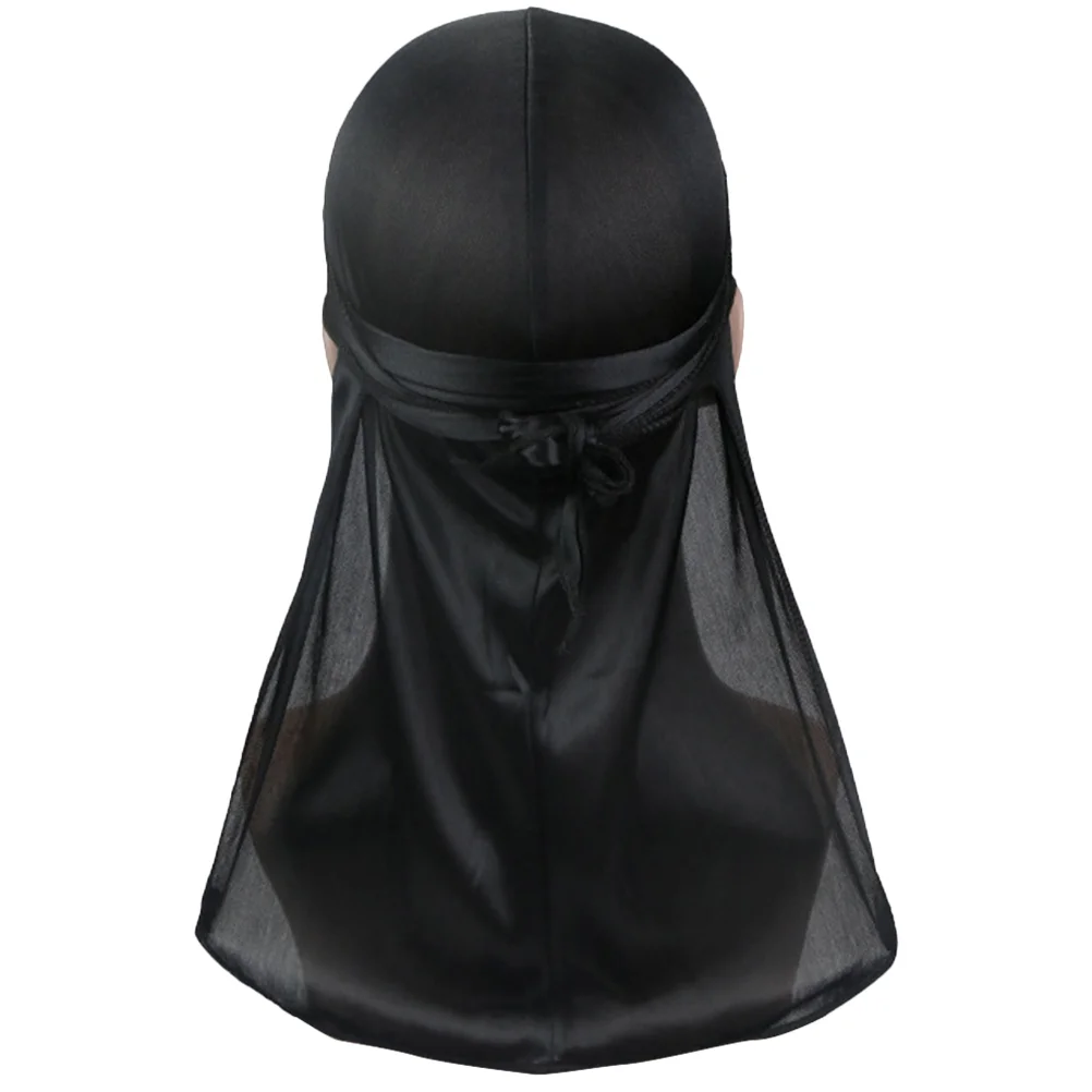 

Durag Durags Silk Men Satin Tail Long Headwraps Silky Women Headscarf Cap Elastic Wrap Caps Head Hair Do Rags Headdress Sleeping