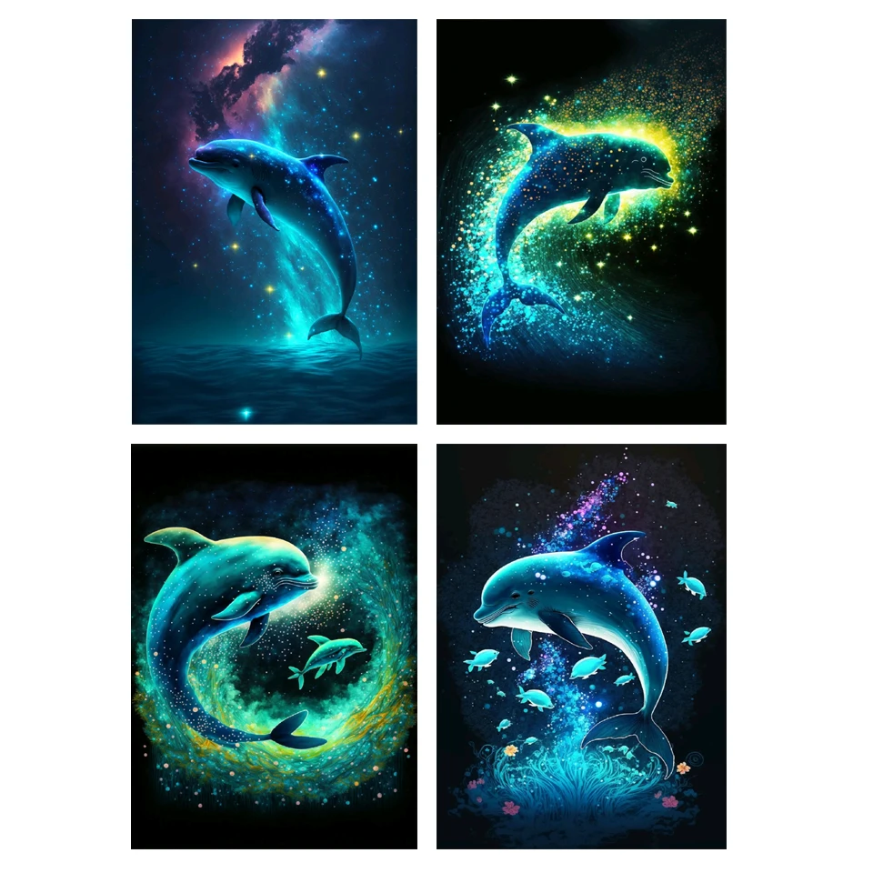 5d Diamond Painting Dolphins Full Diamond Mosaic Embroidery Cross Stitch  Diamond Painting Kits Animal Art Photo Home Decorations - AliExpress