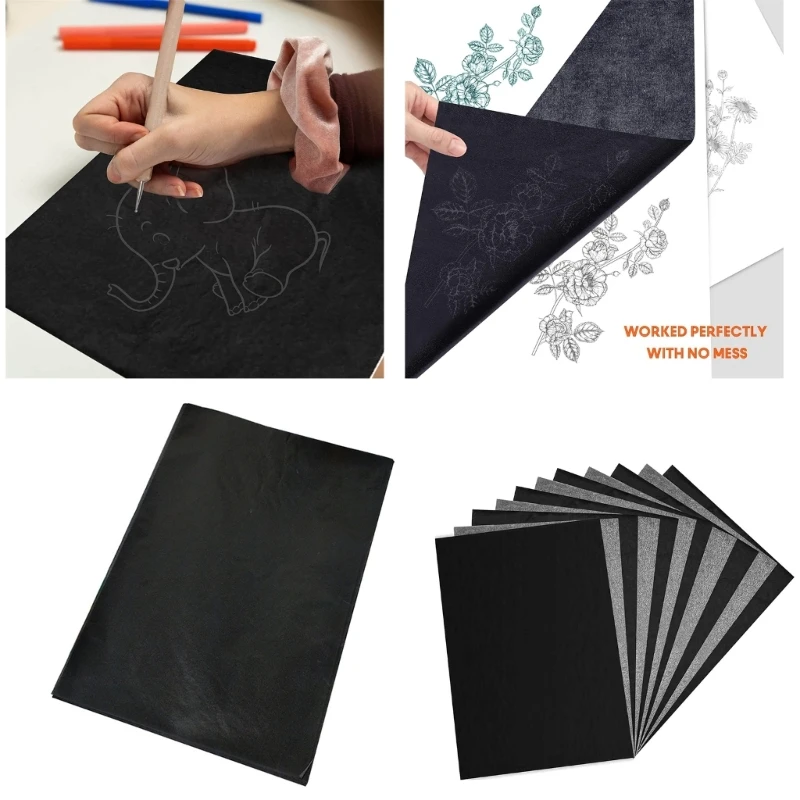 25/50 Pcs Carbon Paper Black Carbon Transfer Paper, Tracing Paper for Wood Burning Transfer, Carving, Painting