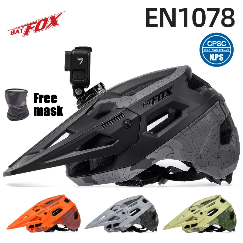 

Велосипедный шлем Batfox MTB DH для мужчин и женщин, дорожный козырек, защитный шлем для горного велосипеда