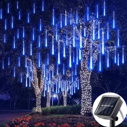 Solar LED Meteor Shower Light Holiday String Light Waterproof Fairy Garden Decor Outdoor Led Street Garland Christmas Decoration