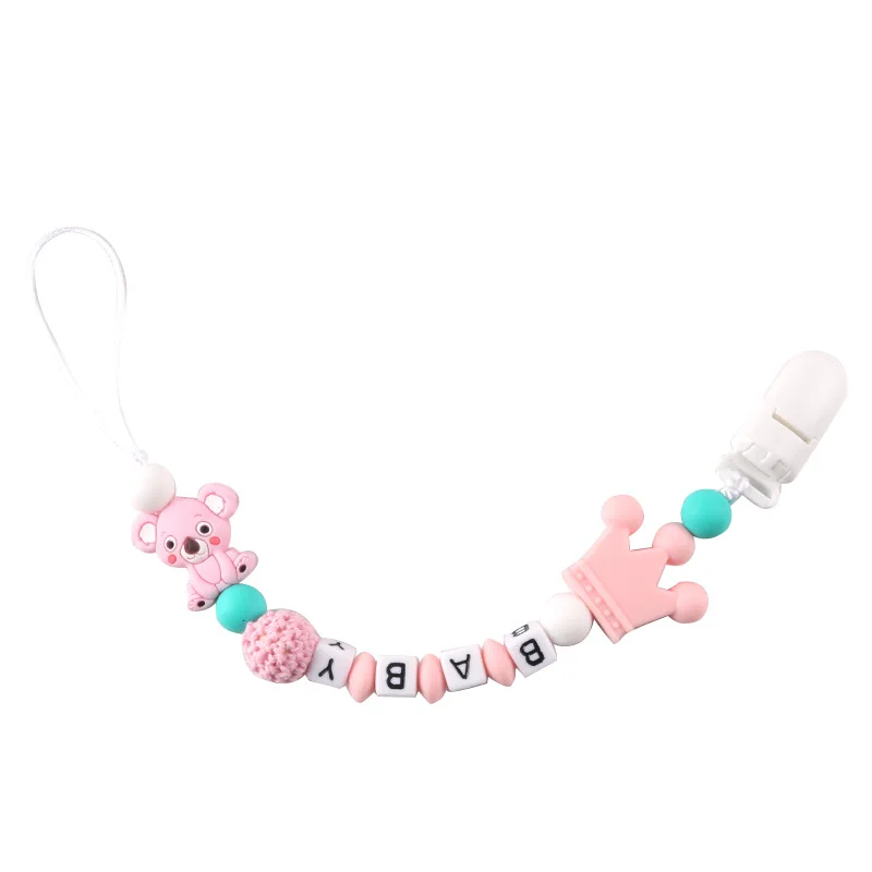 Practical Baby Pacifier Clip Anti-Drop Chain Secure Holder Koala Design BPA-Free Silicone Fit All Pacifiers Infant Essentials