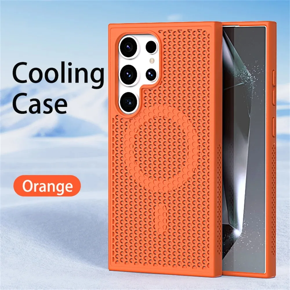 Luxury Cooling Heat Dissipation Breathable Magnetic Phone Case