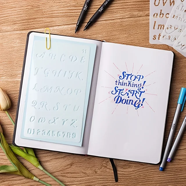 Reusable Alphabet Letter and Number Stencils 2