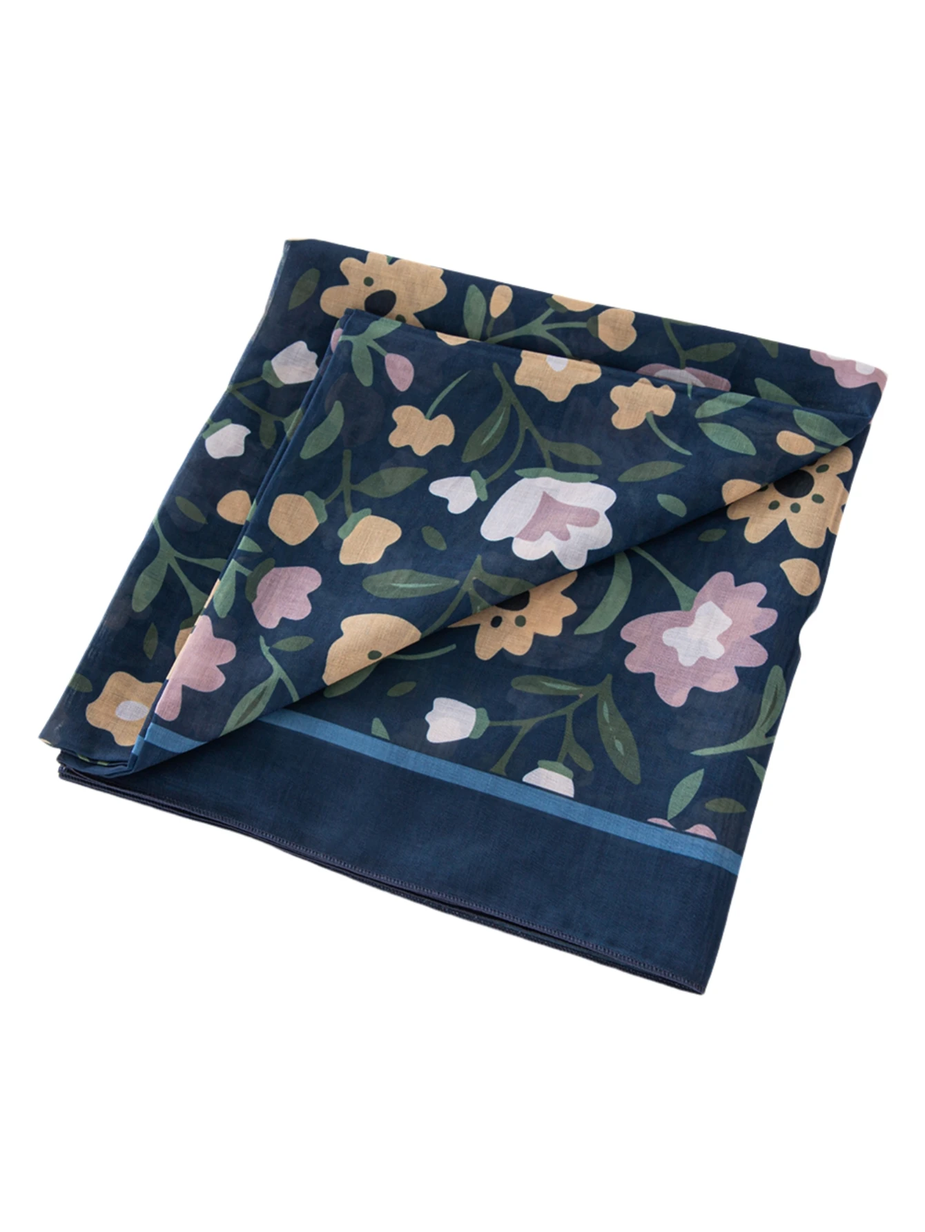 51 Color Turkey Square Flower Print Hijab Voile Soft Headscarf Premium Cotton Voile Soft Muslim Handkerchief Scarf 4