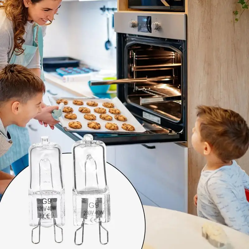 G9 Oven Bulb Light Microwave Oven Halogen Bulb Lamp High Temperature Resistant For Household Kitchen Appliance 40W 110/220V