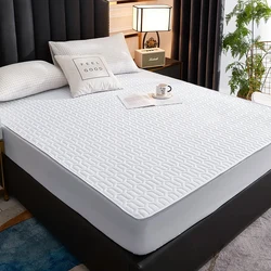 Premium Waterproof & Breathable Mattress Protector - Soft, Comfortable, and Machine Washable with Stylish Print - 80x200x30cm (White)