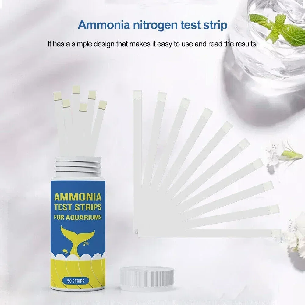 Ammonia Nitrogen Pcs Quick Water Quality Test Strips Aquarium Poisoning Well Being Accurate Specifications