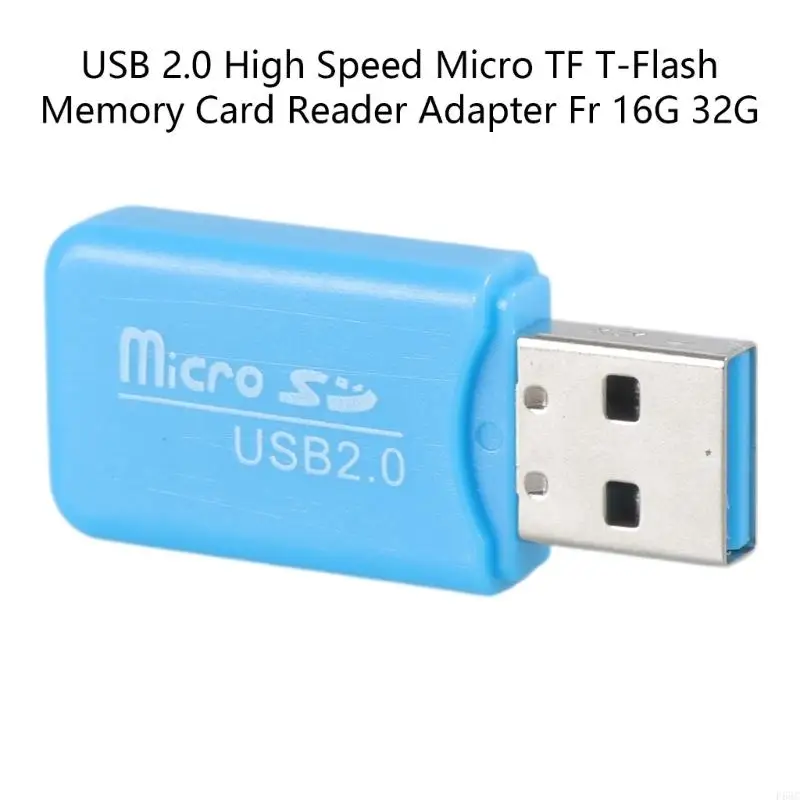 F68C 1PC USB 2.0 High Speed Micro T-Flash Memory Card Reader Adapter Fr 16G 32G