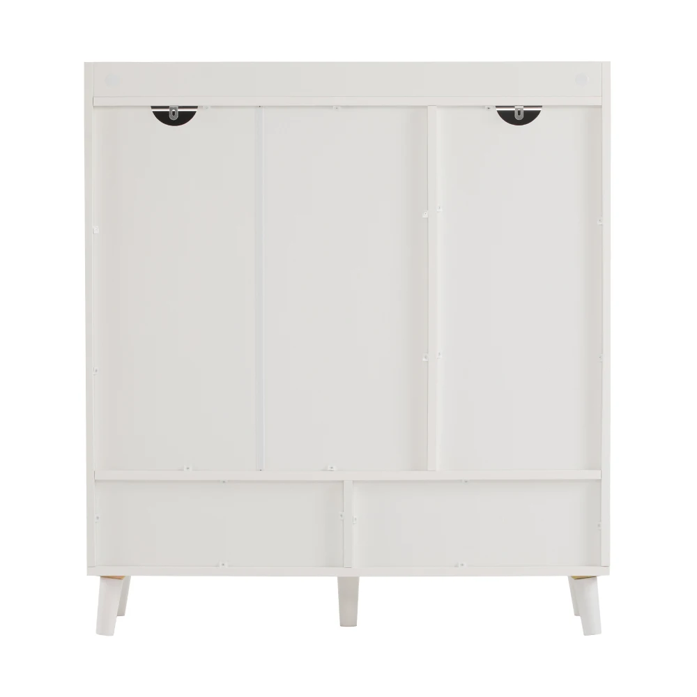 Mehrzweck-Sideboard-Schuhschrank mit Schubladen – großer Stauraum, 4-türiges Design für Esszimmer und Wohnzimmer, Heim-Organizer – Detail 21