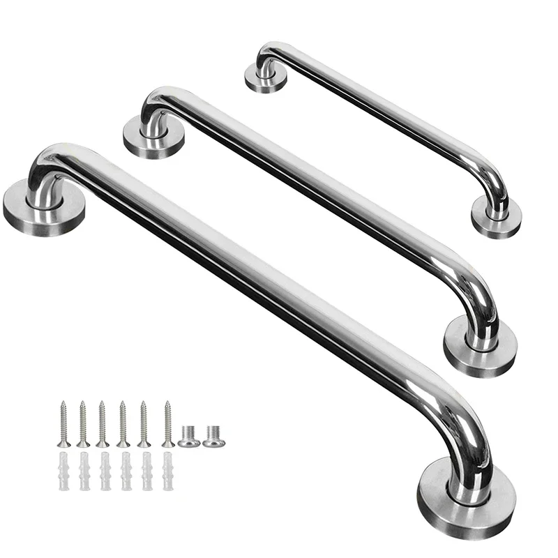 30/40/50cm Shower Safety Support Handle Stainless Steel Bathroom Tub Toilet Handrail Grab Bar Towel Rack Household Accessories