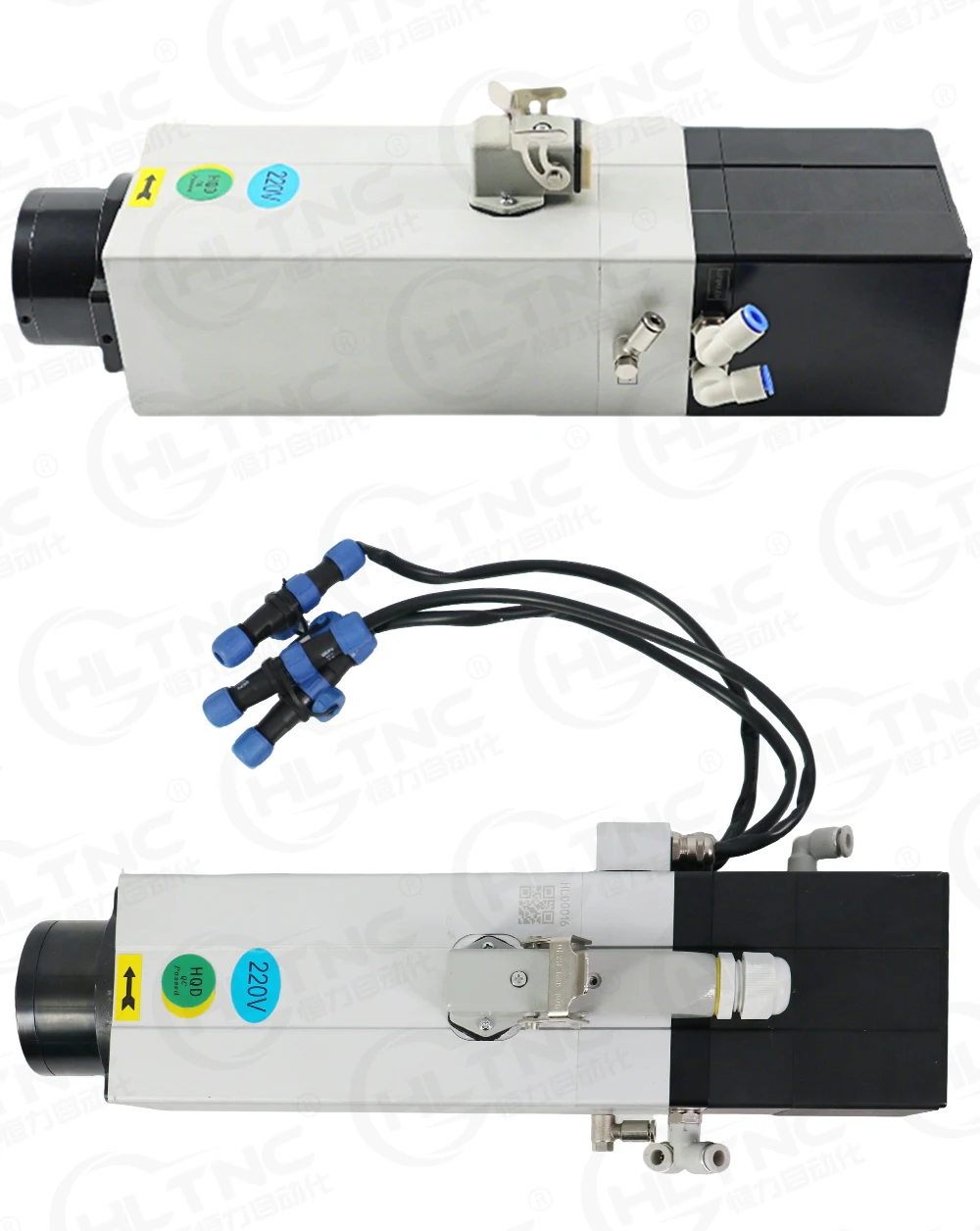 HQD ATC Spindle Motor 2200w For wood Aluminium soft metal ISO20 300-400hz 18000-