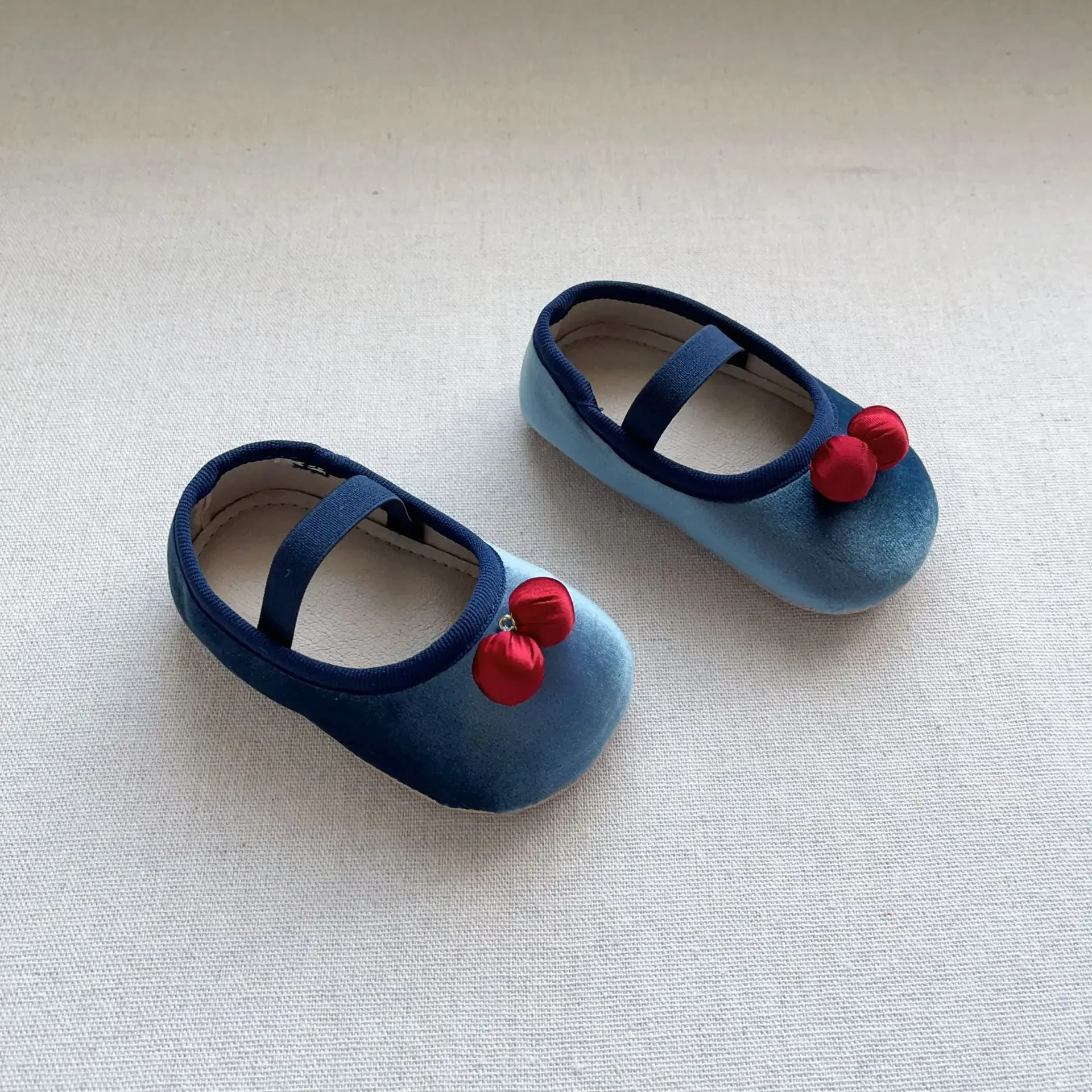 Baby Shoes Spring and Autumn Toddler Cherry Retro Princess Casual Boys and Girls Baby Shoes