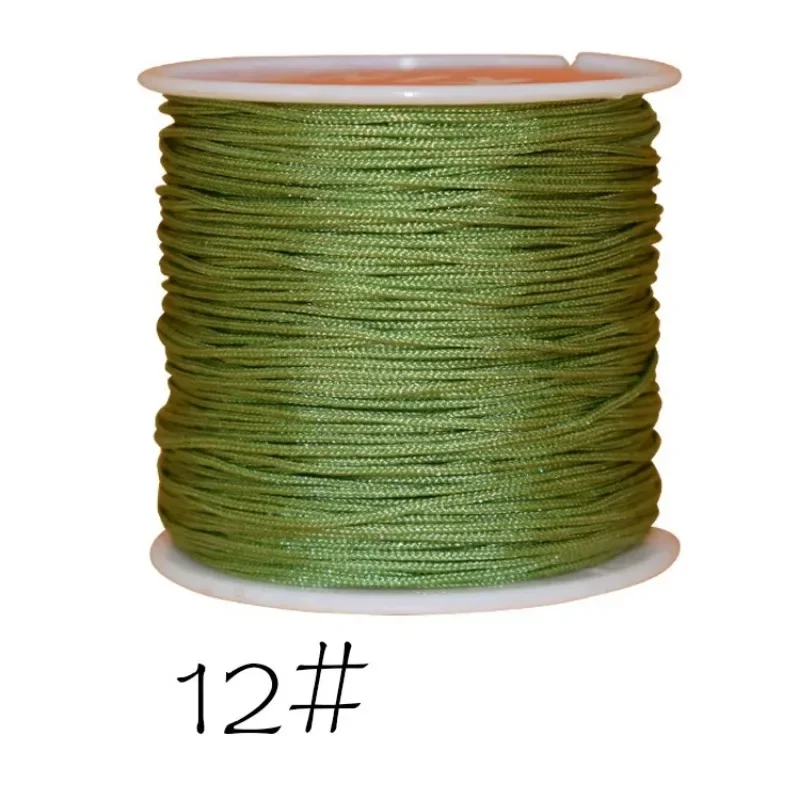 0.8mm Nylon Cord Thread Chinese Knot Macrame Rattail Bracelet Braided String 45M nylon cord macrame cord