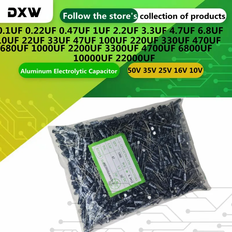 Aluminum Electrolytic Capacitor 2.2-10000UF 50V-10V