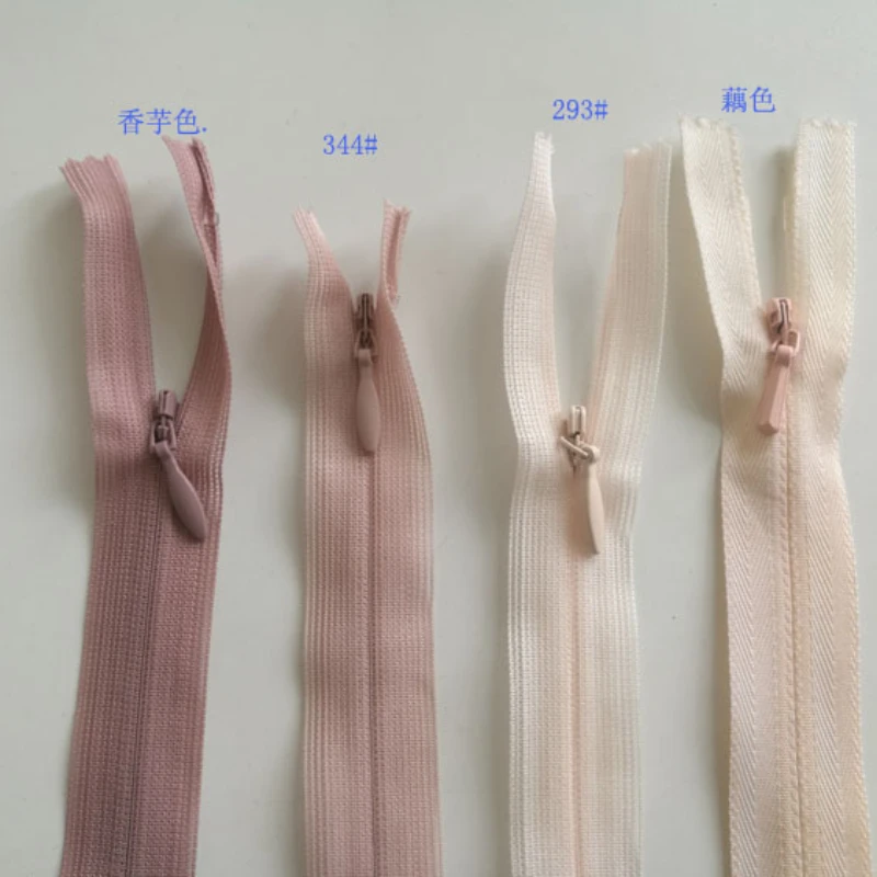 Cremallera Invisible Ykk, bobina de nailon sin costuras, rosa, rojo,  blanco, vestido, falda, bolsa, almohada, accesorio de costura Diy, 2cc, 20  a 120cm, 30 unids/lote| | - AliExpress