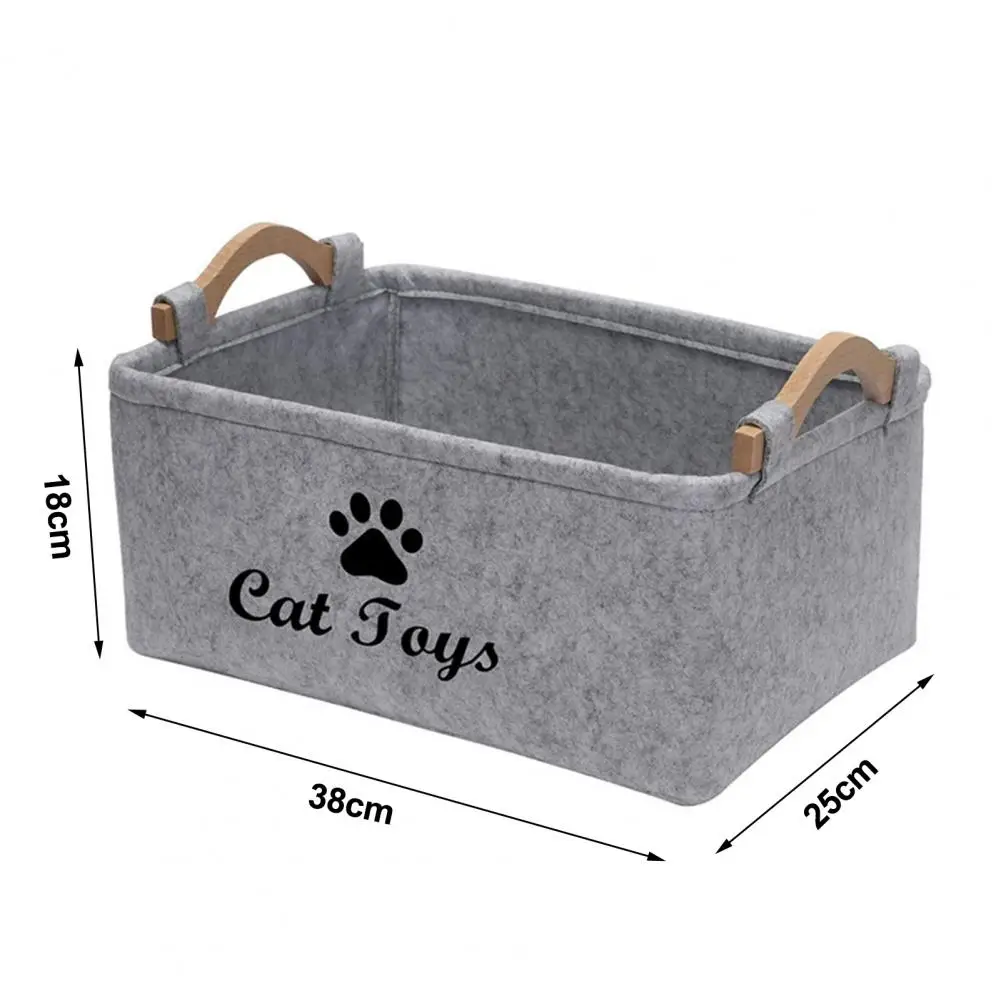 Cat Toy Organizer Lightweight Large Capacity Pet Toy Storage Box Organize Toys Coats Blankets with This Flexible Storage Basket