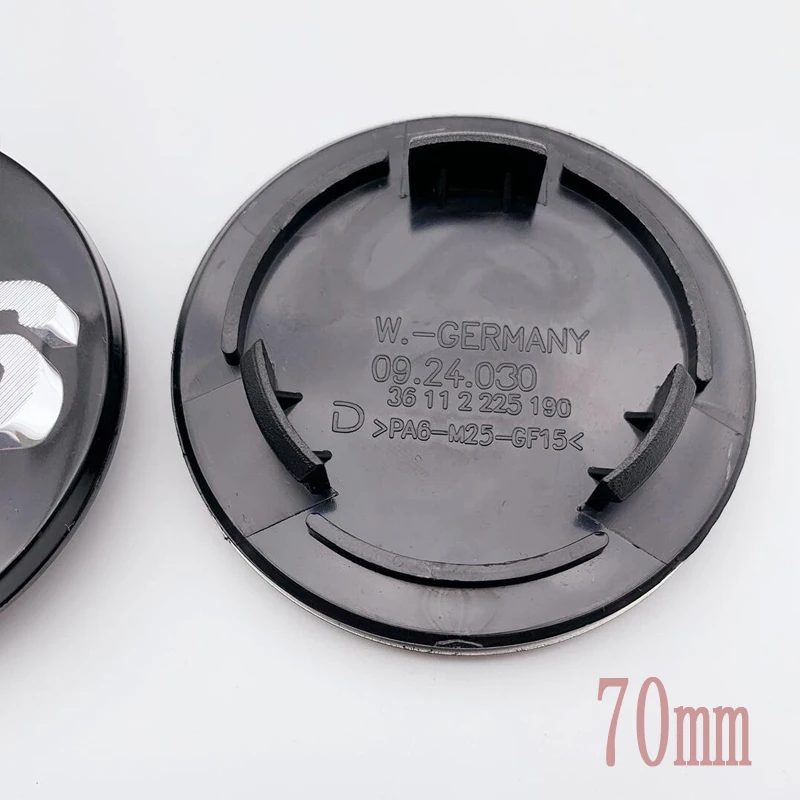 4 Pz/Set 70Mm Nero Argento Per Bbs Logo Badge Emblem Auto Styling Wheel Center Hup Cap Car Retrofit Accessori Auto Decorativi