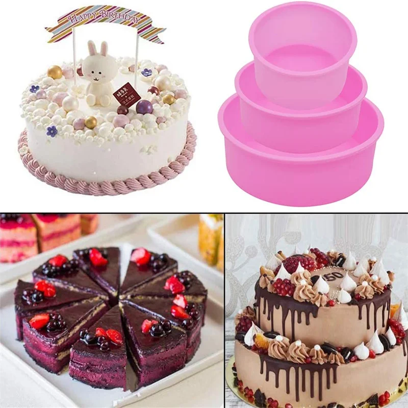 4 6 8 Inch Round Cake Silicone Cheesecake Pan Baking Forms For Pastry  Accessories Tools Food Grade Silicone Mould - AliExpress