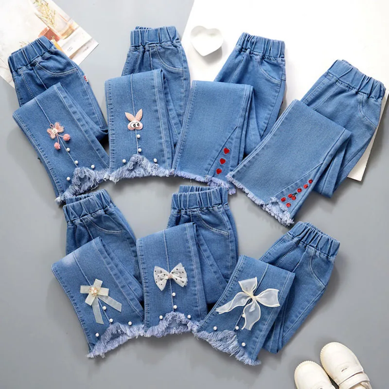 Girls Bow Flared Jeans 6