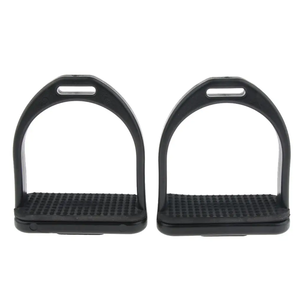 Kids Shock Absorbing Balance Stirrups Horse Riding Rubber Treads Stirrups