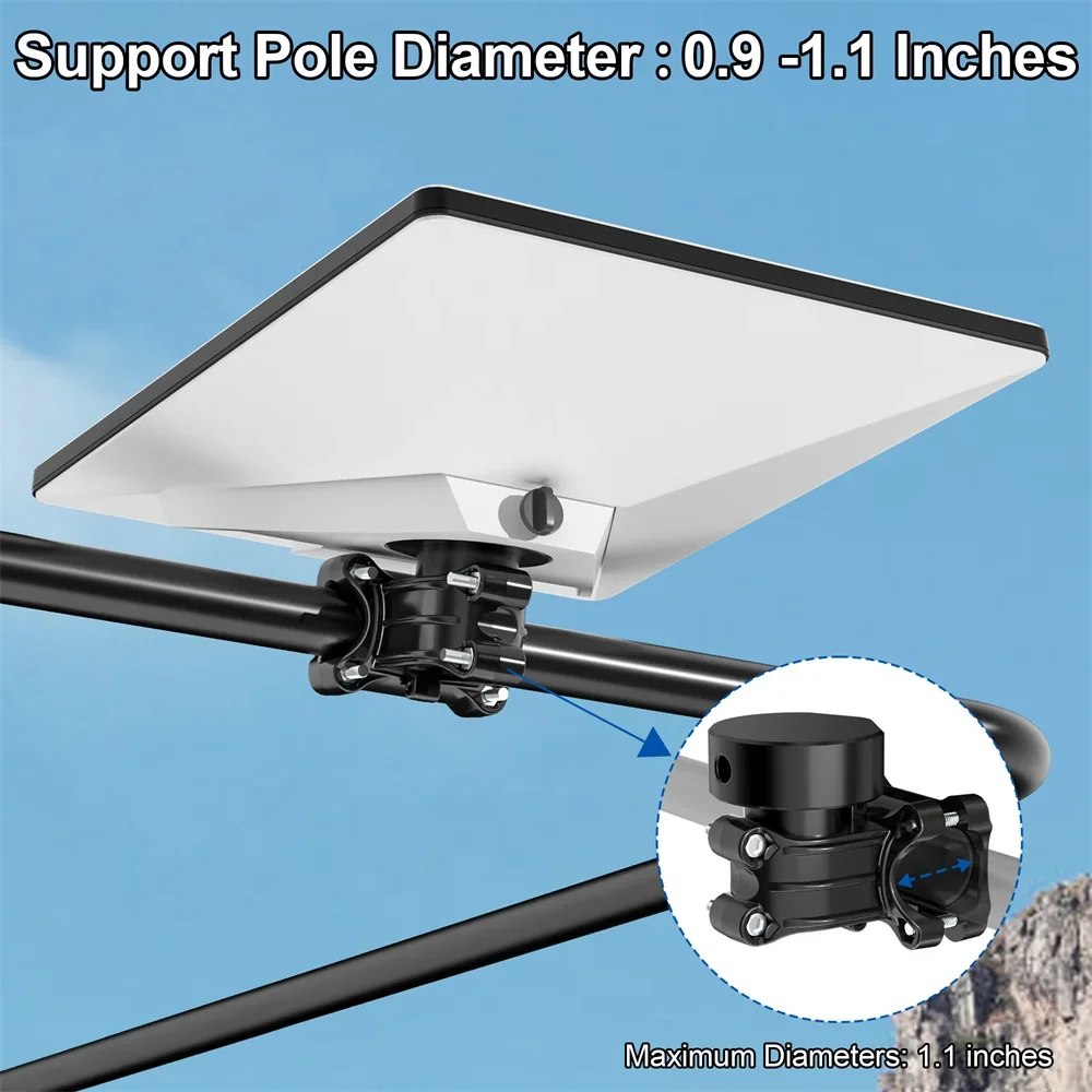 1/4 Screw Round Mount Adapter Aluminum Alloy Bracket Pipe 1/4 Screw Adapter For StarLink Mini starlink mounting kit