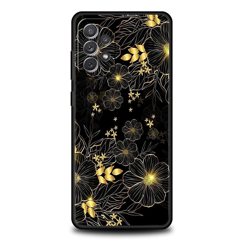 Luxurious Gold Foil Art Phone Case - Elegant Soft Shell Design